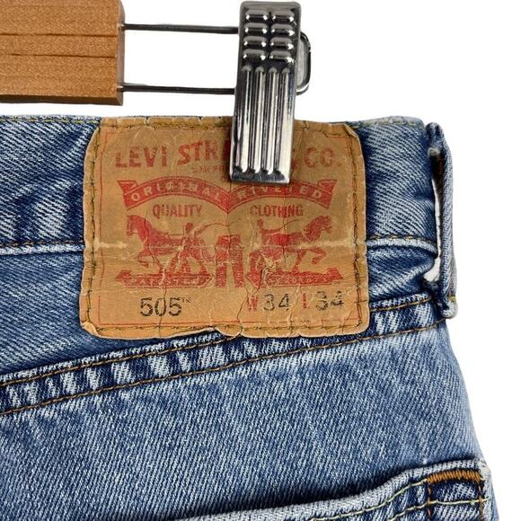 LEVI'S MEN'S  505 REGULAR FIT STONEWASH RIGID JEANS  505-4891 SIZE W 34 L 34 - Picture 8 of 14